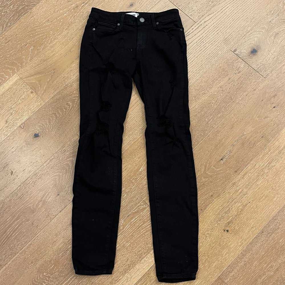 PAIGE Verdugo Ultra Skinny Black Jeans  Size 26